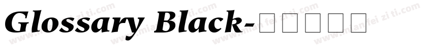 Glossary Black字体转换